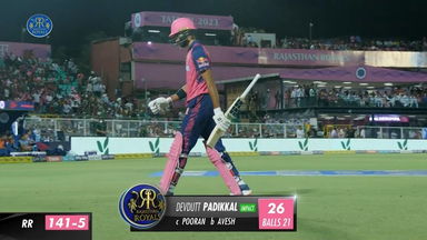 M26: RR vs LSG – Devdutt Padikkal Wicket