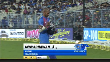 IND vs WI 2018, 1st T20I: Shikhar Dhawan Wicket