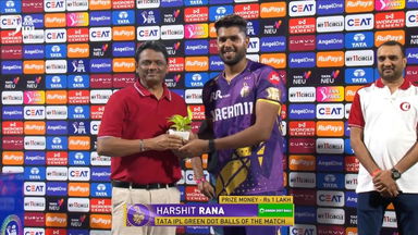 IPL 2025 M25: CSK vs KKR - TATA IPL Green Dot Balls of the Match - Harshit Rana