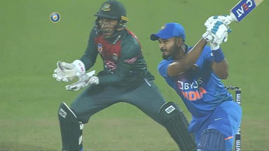 IND vs BAN 2019, 1st T20I: Shreyas Iyer Six