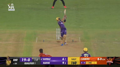 Q1: KKR vs SRH – Rahmanullah Gurbaz Six