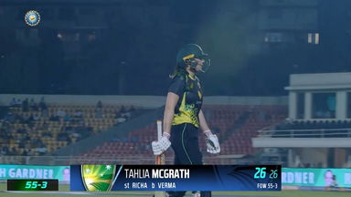 IND-W vs AUS-W 2022, 5TH T20I: Tahlia McGrath Wicket
