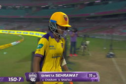 Wicket: Match 7, UP Warriorz vs Delhi Capitals, WPL 2026: Shweta Sehrawat Wicket