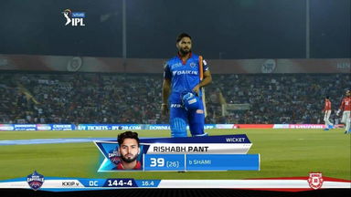 M13: KXIP vs DC – Rishabh Pant Wicket