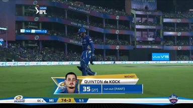 M34: DC vs MI – Quinton de Kock Wicket