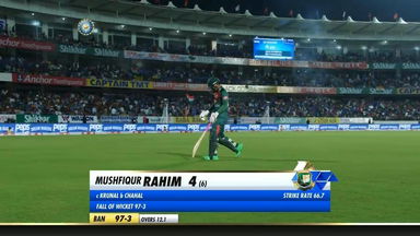 IND vs BAN 2019, 2nd T20I: Mushfiqur Rahim Wicket