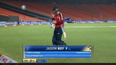 IND vs ENG 2021,3rd T20I : Jason Roy Wicket