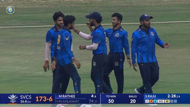 SMAT 2024, Andhra vs Services: Fall of Wickets