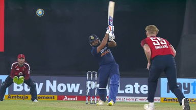 IND vs ENG 2021, 5th T20I : Rohit Sharma Six
