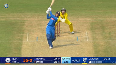 IND-W vs AUS-W 2025, 1st ODI: Smriti Mandhana Six