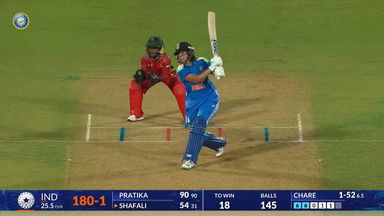 IND-W vs ZIM-W 2026, 1st ODI: Shafali Verma Six