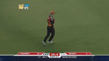 M33: KXIP vs SRH – Anureet Singh Wicket