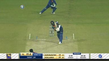 IND vs SL 2022, 1ST T20I: Chamika Karunaratne Six