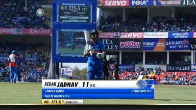 IND vs AUS 2019, 2nd ODI: Kedar Jadhav Wicket