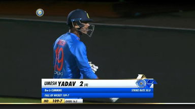 IND vs AUS 2019, 1st T20I: Umesh Yadav Wicket