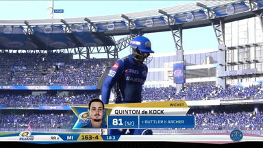 M27: MI vs RR – Quinton de Kock Wicket
