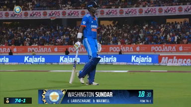 IND vs AUS 2023-24, 3RD ODI: Washington Sundar Wicket