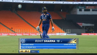 IND vs ENG 2021, 3rd T20I : Rohit Sharma Wicket