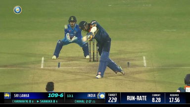 IND vs SL 2023, 3RD T20I: Dasun Shanaka  Six