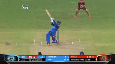 M22: DC vs RCB – Shimron Hetmyer Six