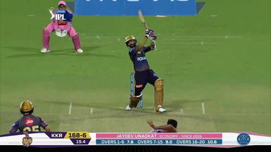 M43: KKR vs RR – Dinesh Karthik Six
