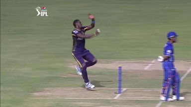 M25: RR vs KKR–  Ajinkya Rahane Wicket