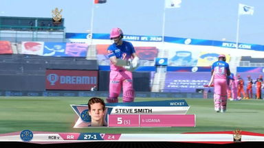 M15: RCB vs RR – Steve Smith Wicket