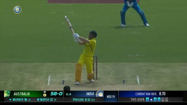 IND vs AUS 2023-24, 3RD ODI: David Warner Six
