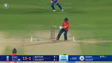 IND vs ENG 2025, 3rd T20I: Ben Duckett Six