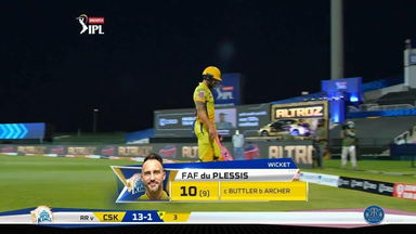 M37: CSK vs RR – Faf du Plessis Wicket