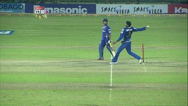 M23: RR vs MI –  Kevon Cooper st Karthik b Harbhajan Singh