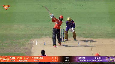 IPL 2026 M45: SRH vs KKR - Abhishek Sharma Six