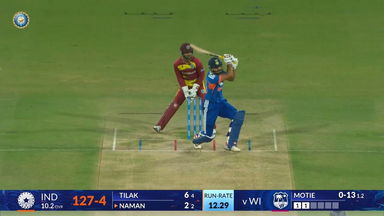 IND vs WI 2026, 3rd T20I: Naman Dhir Six