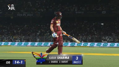 M68: KKR vs LSG –  Karan Sharma   Wicket