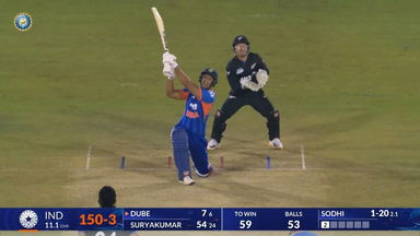 IND vs NZ 2026, 2nd T20I: Shivam Dube Six