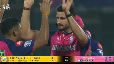 IPL 2025 M62: CSK vs RR - Fall of Wickets