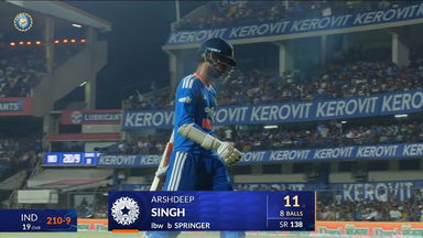 IND vs WI 2026, 3rd T20I: Arshdeep Singh Wicket