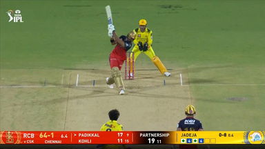 IPL 2025 M08: CSK vs RCB - Devdutt Padikkal Six