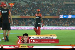 M11: SRH vs RCB – Prayas Ray Barman Wicket