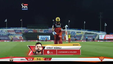 Eliminator: SRH vs RCB – Virat Kohli Wicket