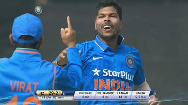 India vs NZ 2016, 1st ODI: Fall of Wickets