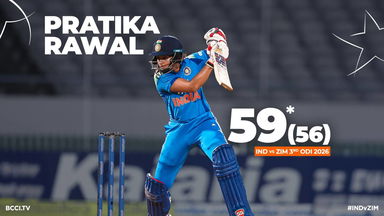Pratika Rawal shines again with 59*(56)