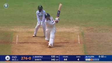 IND-W vs SA-W 2024, 1st Test: Shafali Verma Six