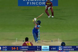 IND vs WI 2026, 5th T20I: Ishan Kishan Six