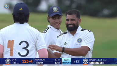 Duleep Trophy 2026 SF1, CZ vs EZ: Central Zone 1st Innings Fall of Wickets