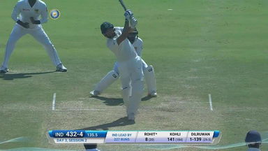IND vs SL 2017, 2nd Test Day 3: Rohit Sharma Six