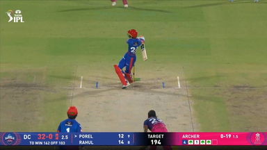 IPL 2026 M62: DC vs RR - Abishek Porel Six