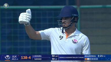 Ranji Trophy 2025-26, Delhi vs J&K: Abdul Samad impresses with stroke-filled 85(115)