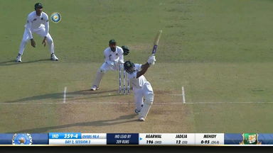 IND vs BAN 2019, 1st Test, Day 2: Mayank Agarwal Six