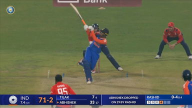 IND vs ENG 2025, 1st T20I: Abhishek Sharma Six